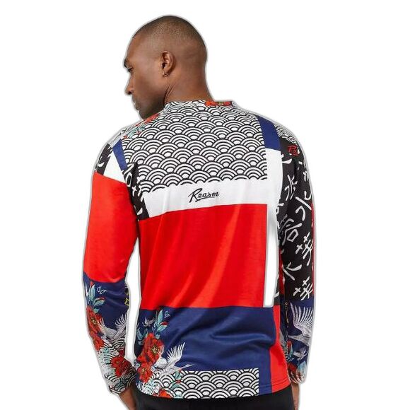 NWT Reason Men's Multi Swan Long Sleeve Tee Size L - Picture 2 of 7